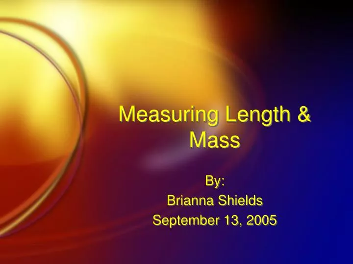 measuring length mass n.