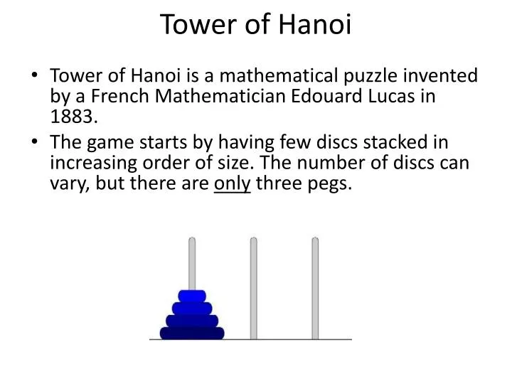 tower of hanoi program in c using graphics in presentations