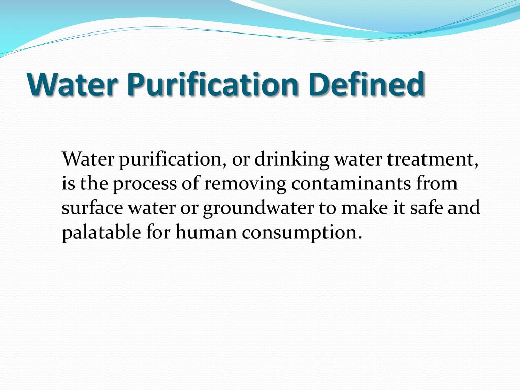 research paper on water purification