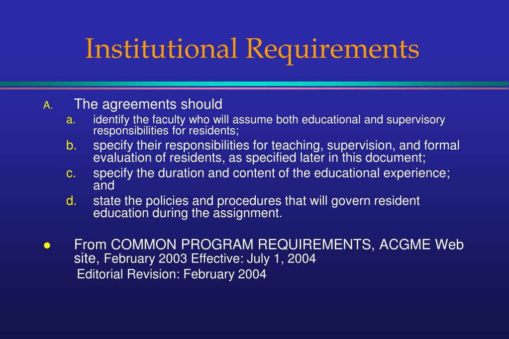 Acgme Institutional Requirements 2025 Marj Amberly
