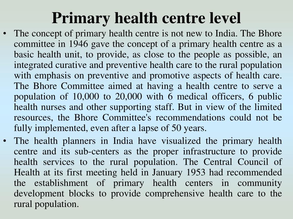literature review of primary health centre