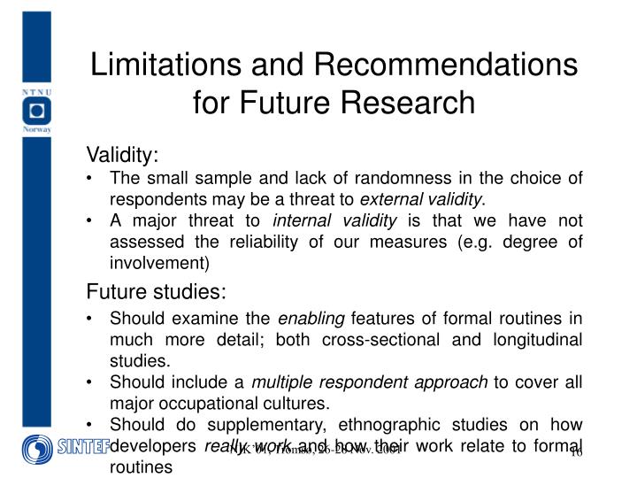 limitations and recommendations for future research sample