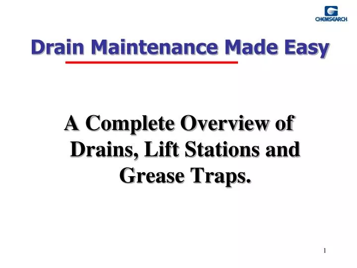 drain maintenance made easy n.