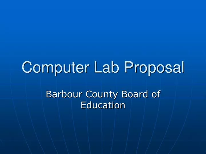 presentation on computer lab