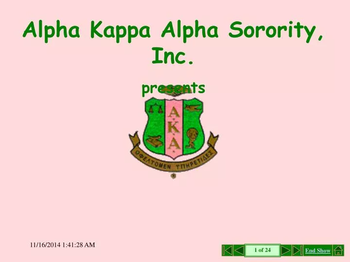 PPT Alpha Kappa Alpha Sorority Inc Presents PowerPoint Presentation 