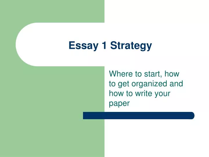 essay writing about strategy