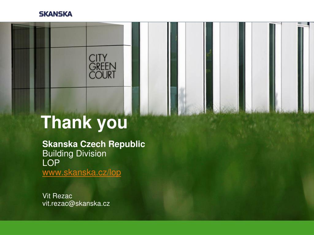 PPT - Skanska Czech Republic Building Division PowerPoint Presentation -  ID:6670681