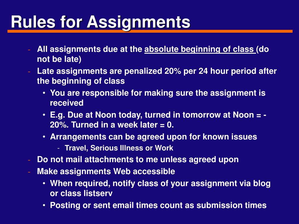 assignment rules
