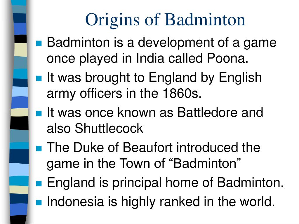 PPT - Origins of Badminton PowerPoint Presentation, free download -  ID:6670967