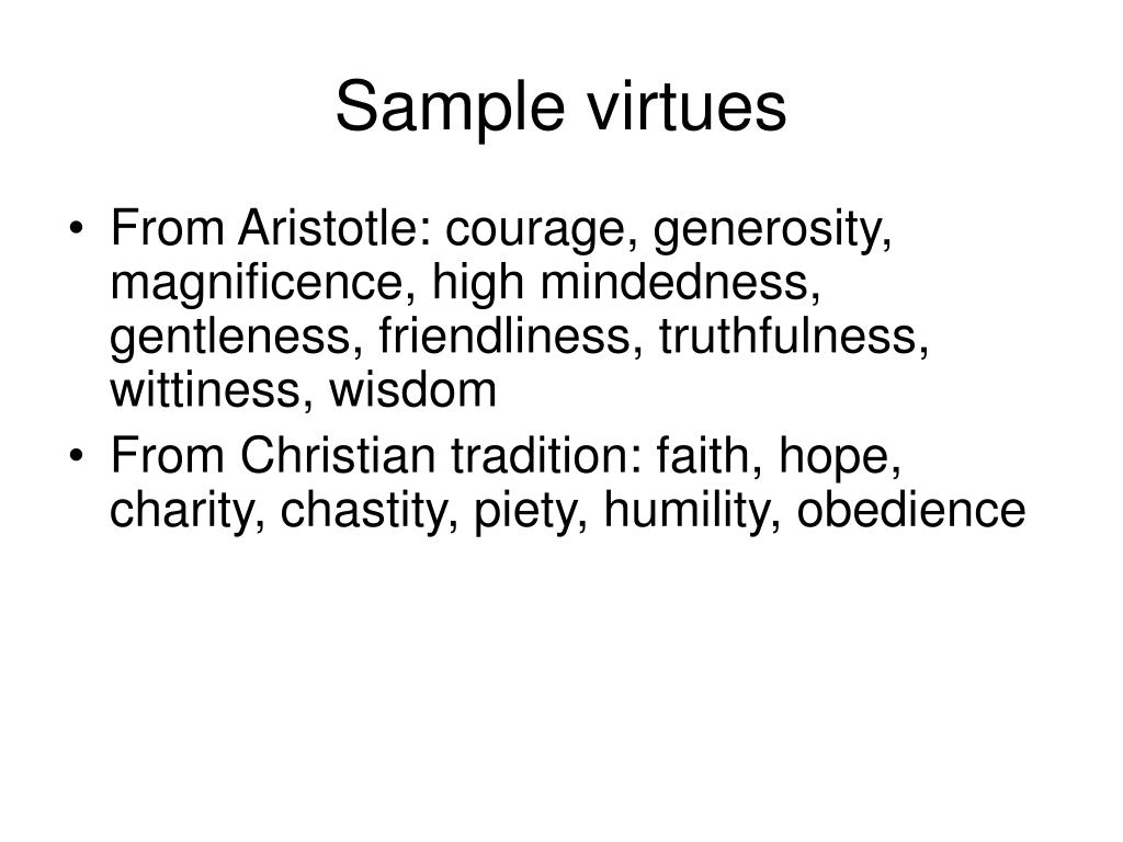 define virtues essay