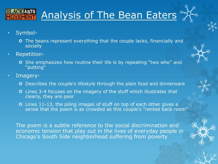 the bean eaters analysis