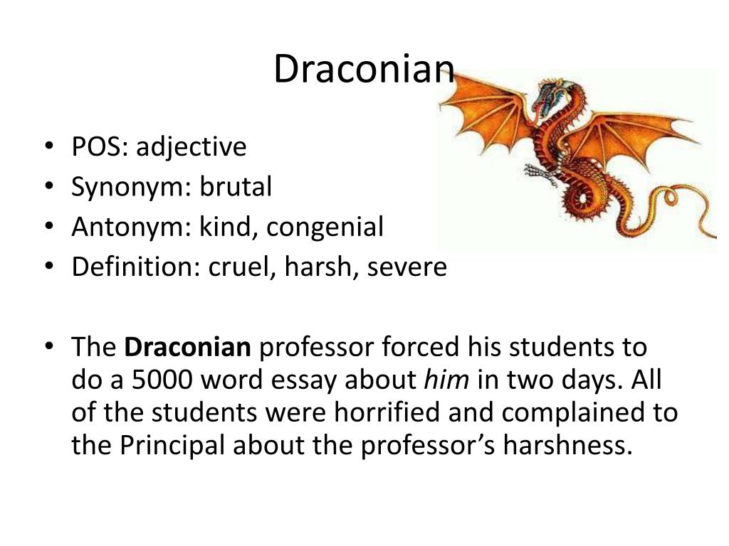 draconian definition draconian definition