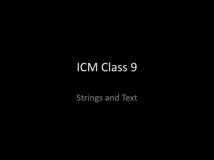 icm class 9 n.