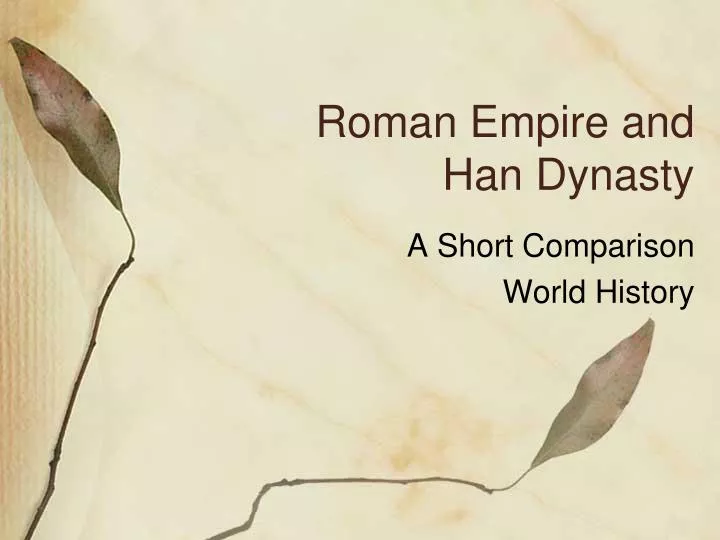 roman and han technology roman and han technology