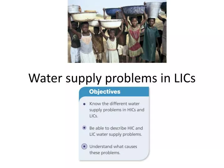 PPT Water supply problems in LICs PowerPoint Presentation, free
