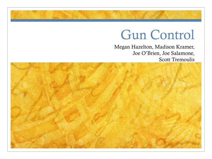 gun control n.