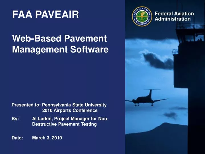 faa paveair web based pavement management software n.