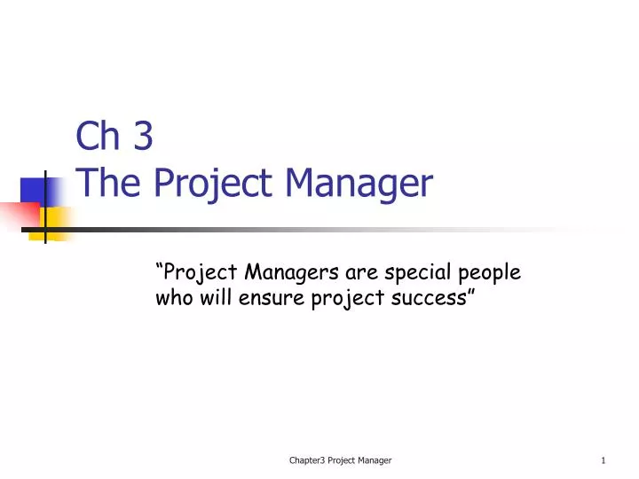 ch 3 the project manager n.