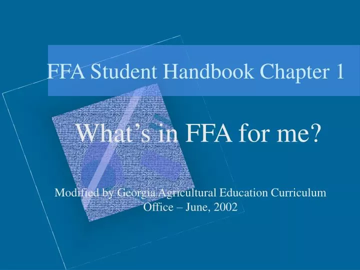 Official Ffa Student Handbook