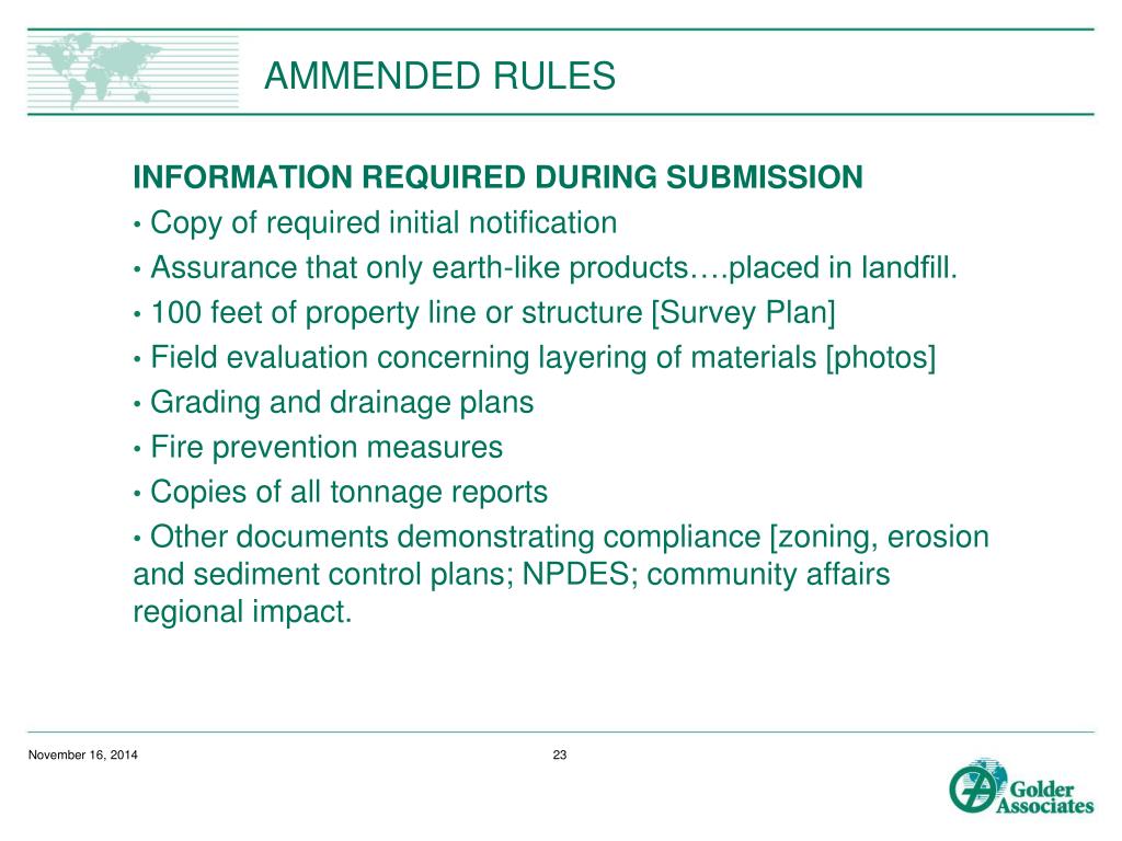 PPT Inert Landfill Regulations PowerPoint Presentation, free download ID6674644