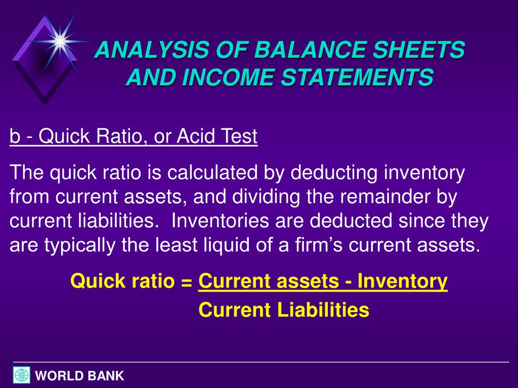 ppt financial ratio analysis for non financial managers how to calculate quick ratio from balance sheet