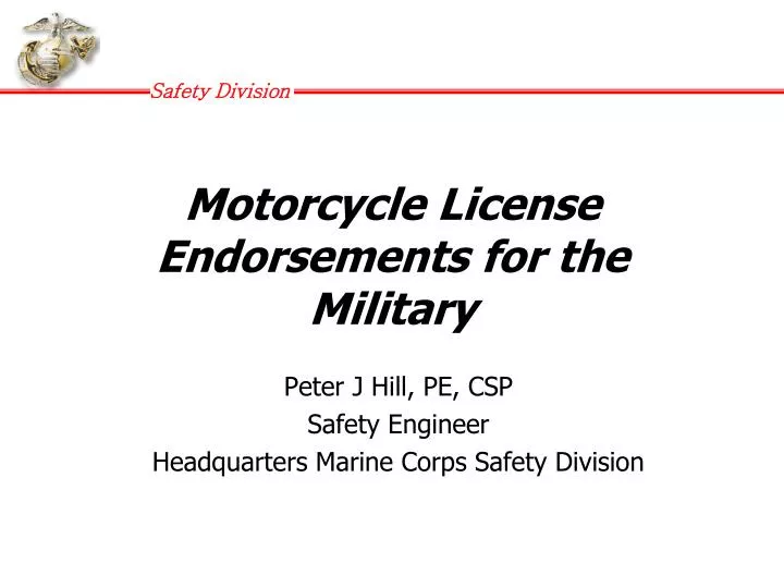 motorcycle license endorsements for the military n.