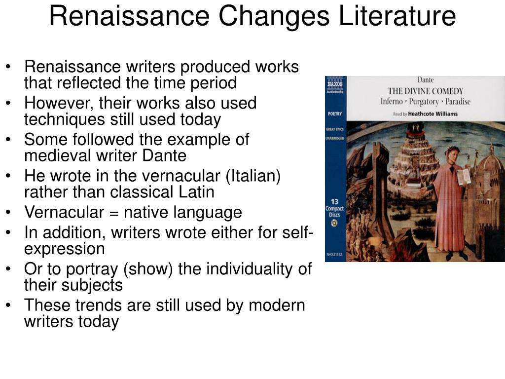 PPT Renaissance Changes Literature PowerPoint Presentation, free