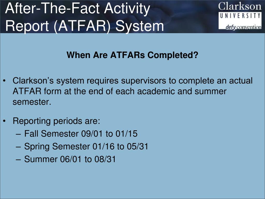 PPT - DIVISION OF RESEARCH Effort Reporting & After-The-Fact Activity ...