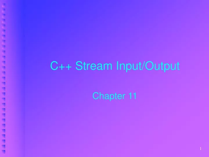 PPT - C++ Stream Input/Output PowerPoint Presentation, free download ...