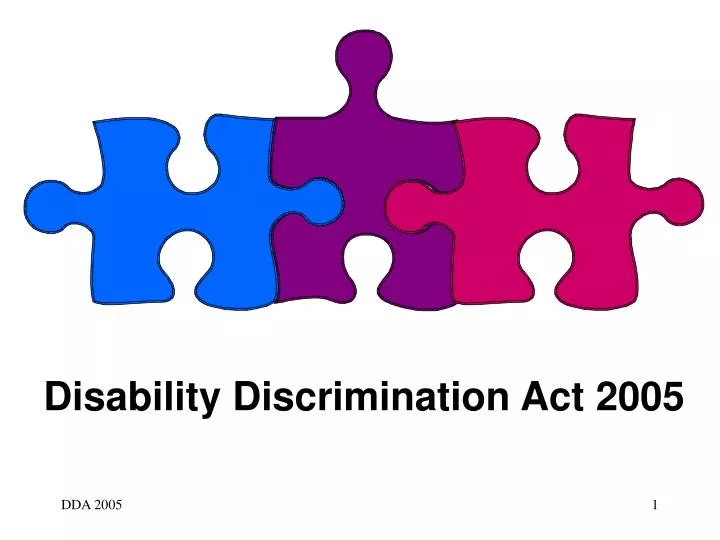 Ppt Disability Discrimination Act 2005 Powerpoint Presentation Free