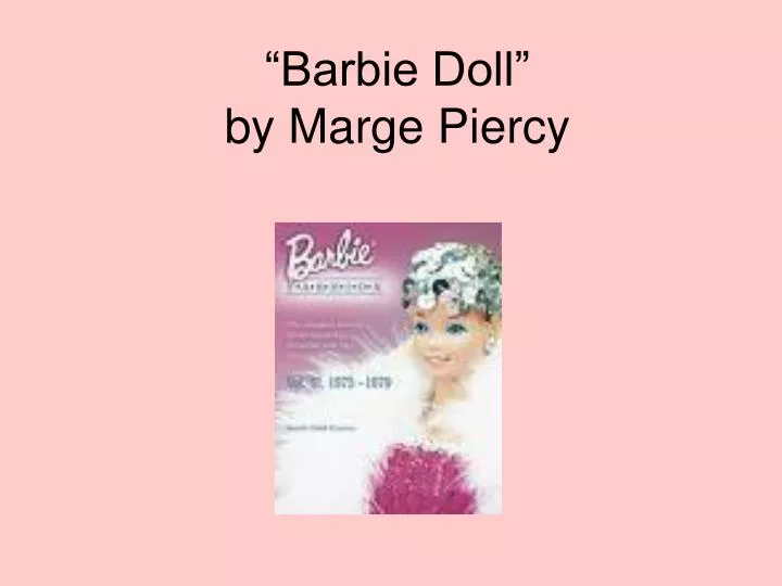 barbie doll marge piercy theme