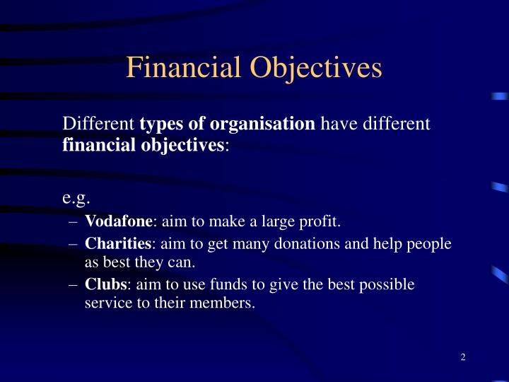 Objectives of finance department at ipo
