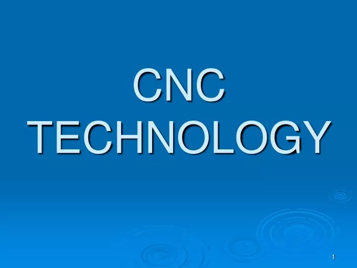 cnc technology n.
