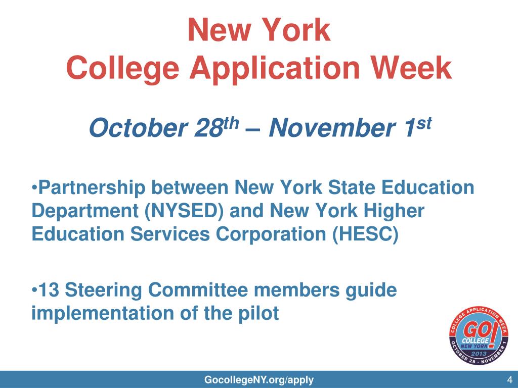 PPT College Application Week Overview September 2013 PowerPoint