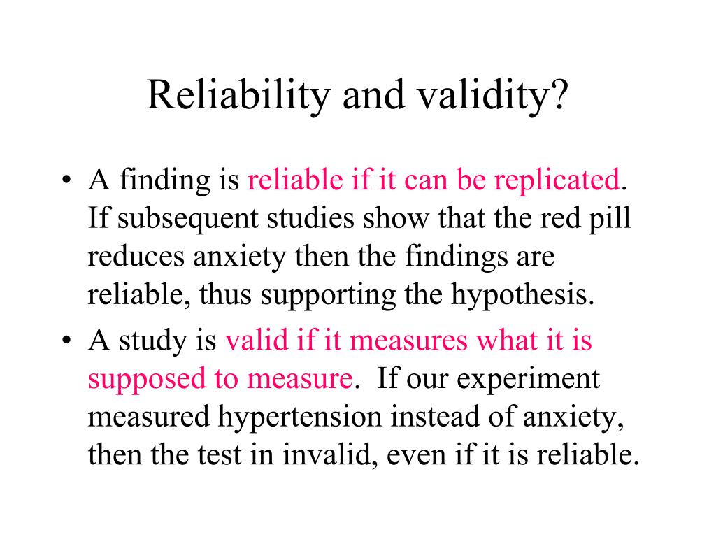 reliability and validity in research