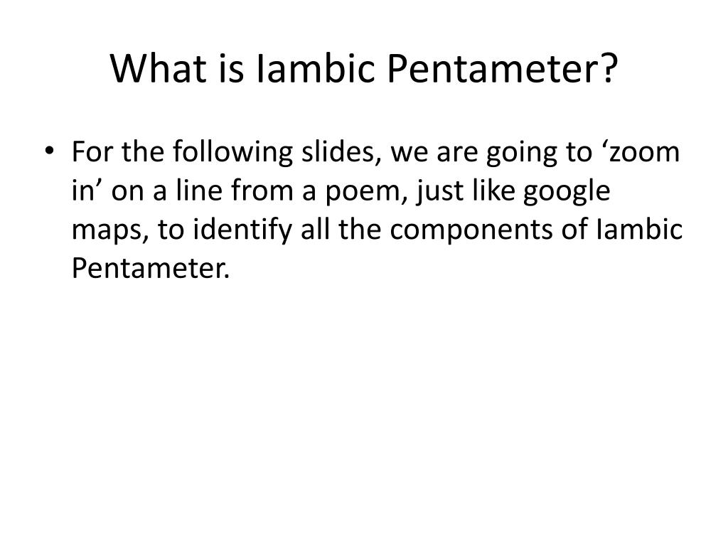 sonnet Iambic Pentameter definition