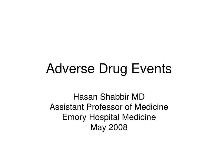 adverse drug events n.