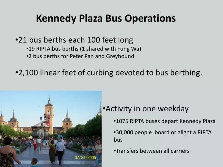 PPT Kennedy Plaza Bus Operations PowerPoint Presentation Free