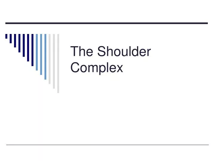 the shoulder complex n.