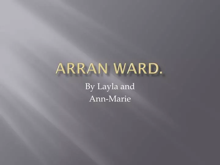 arran ward n.