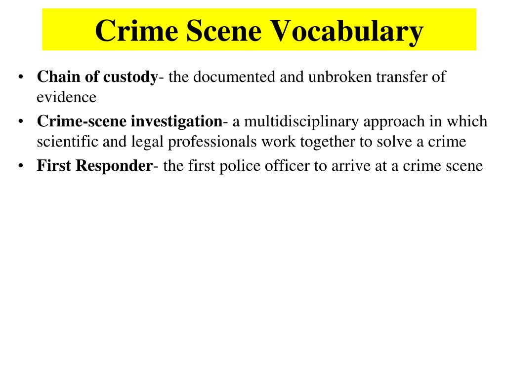 PPT - Crime Scene Basics PowerPoint Presentation, free download - ID ...