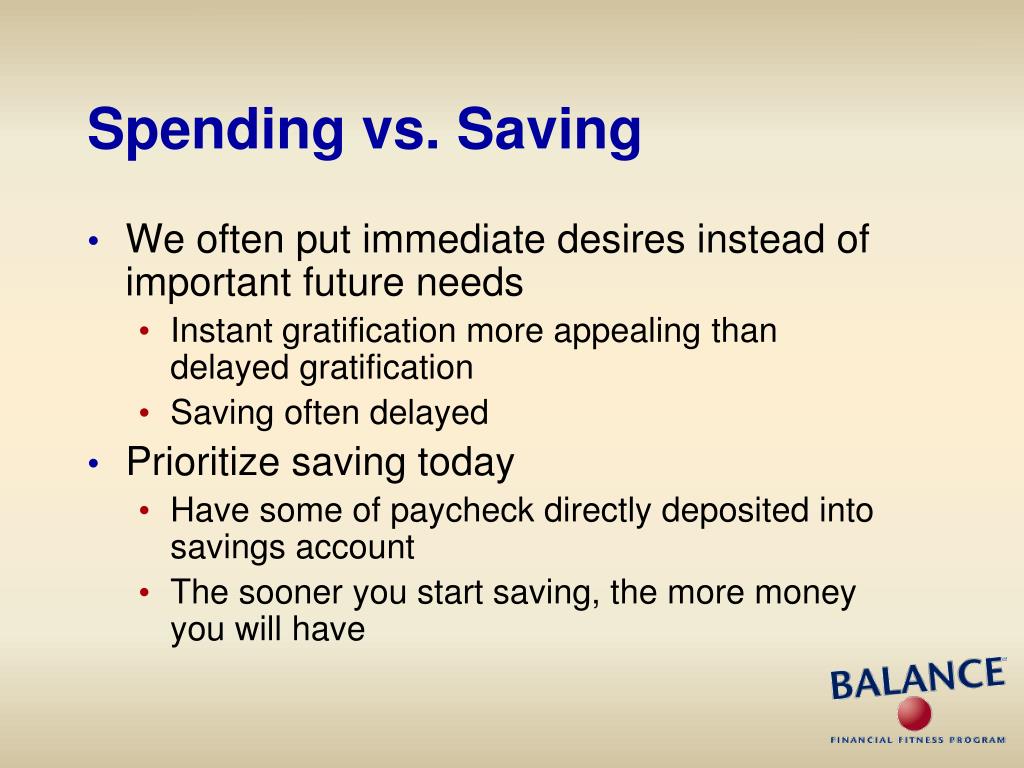 saving vs spending