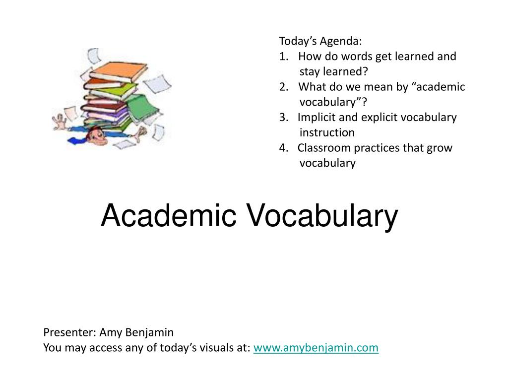 Academic vocabulary in use