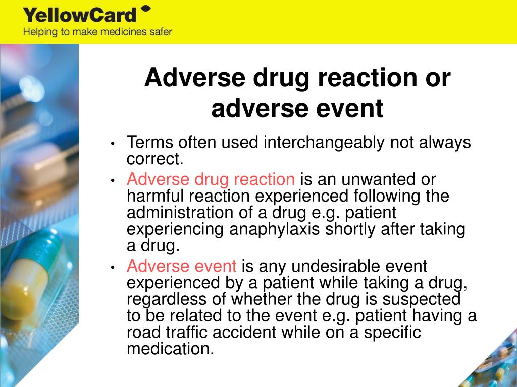 Ppt The Yellow Card Scheme Reporting Adverse Drug Reactions