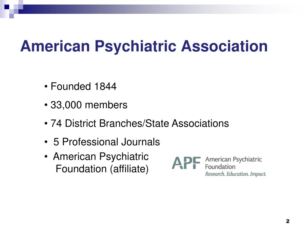 PPT American Psychiatric Association PowerPoint Presentation, free