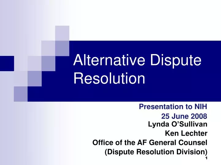 alternative dispute resolution n.