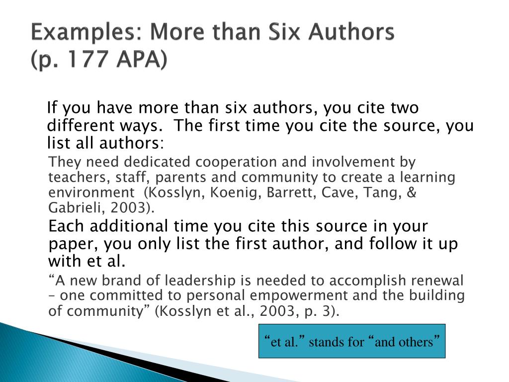how to cite 6 authors