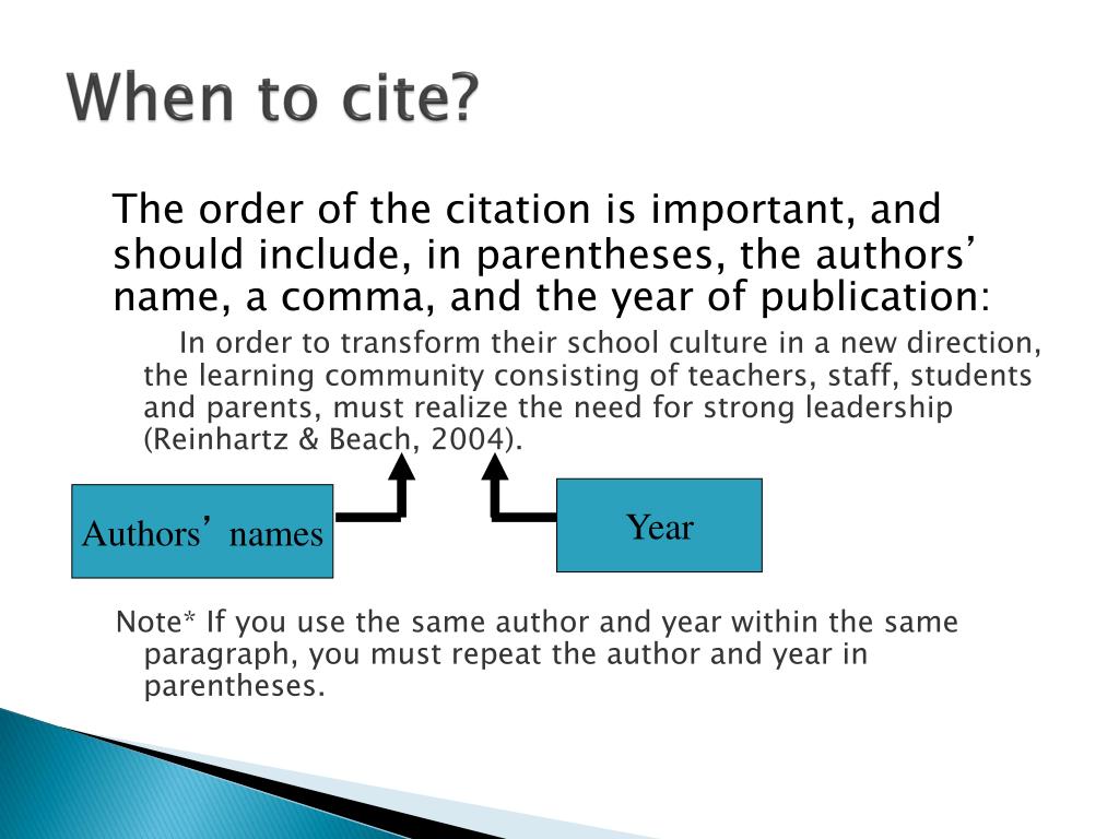 PPT APA Citation Format 6th Edition PowerPoint