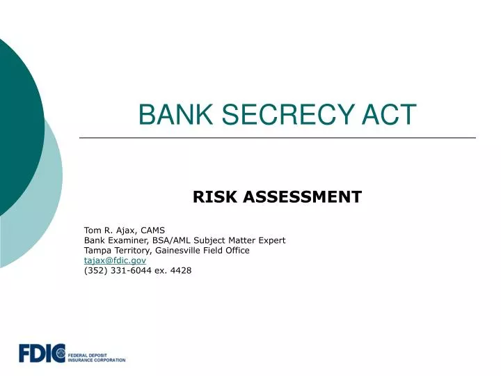 Ppt Bank Secrecy Act Powerpoint Presentation Free Download Id 6680626