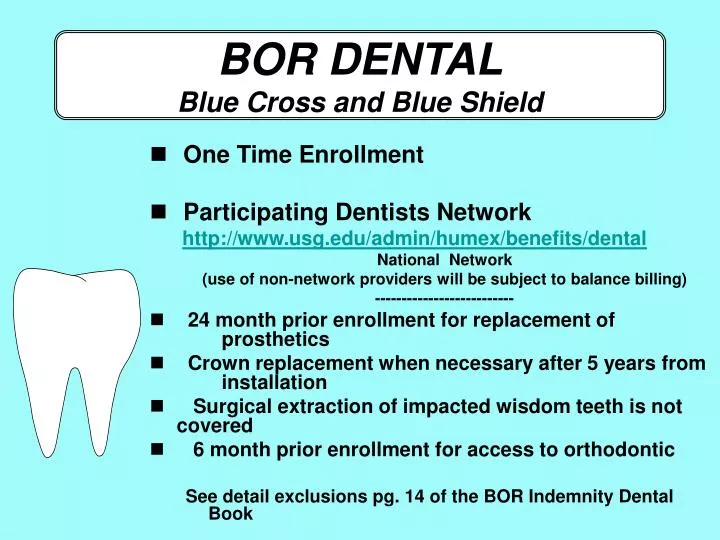 dentist blue cross blue shield